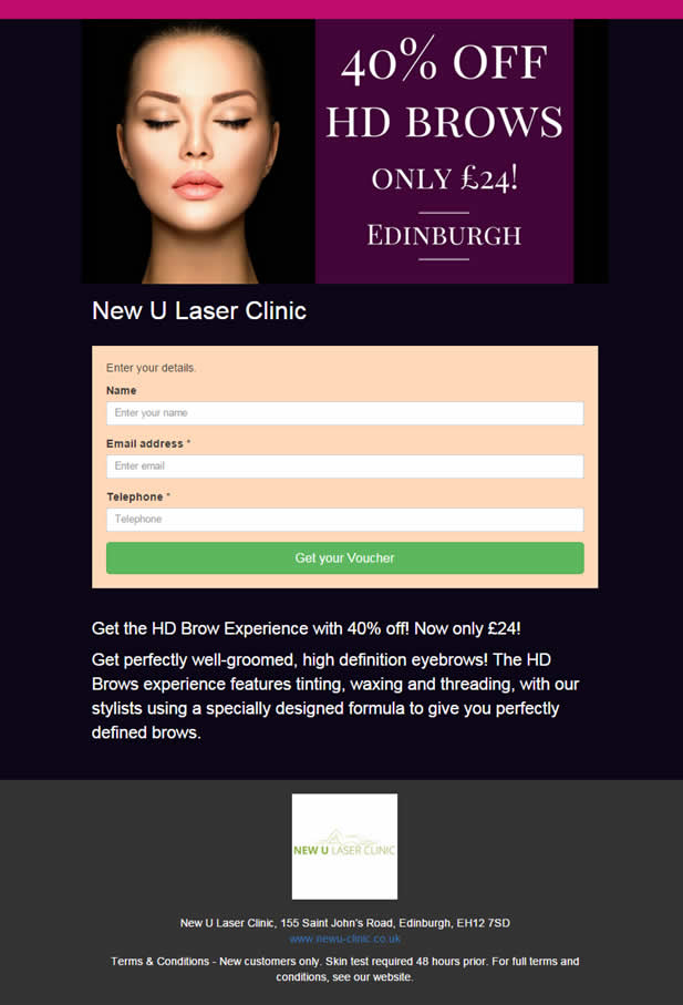 New U Laser Clinic Landing Page