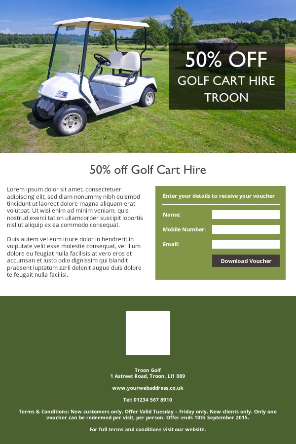 Golf Landing Page